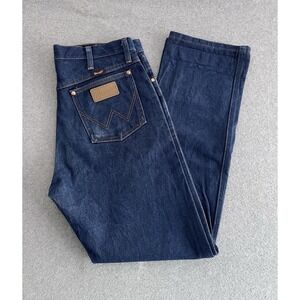 Vintage Wrangler Jeans Mens 32x31 Blue Denim‎ Straight Leg Dark Wash Y2K 13MWZ